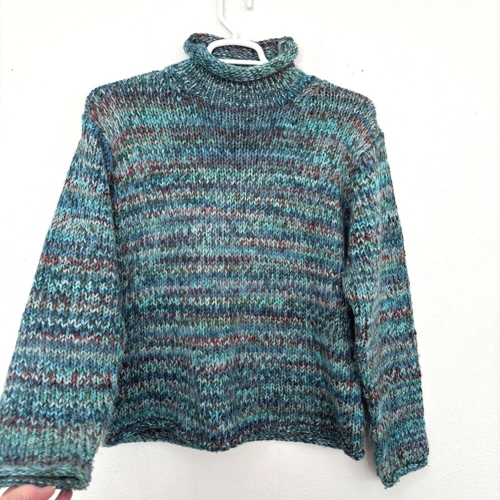 Columbia Sportswear Womens Wool Blend Sweater XL Rolled Mock Neck Vintage